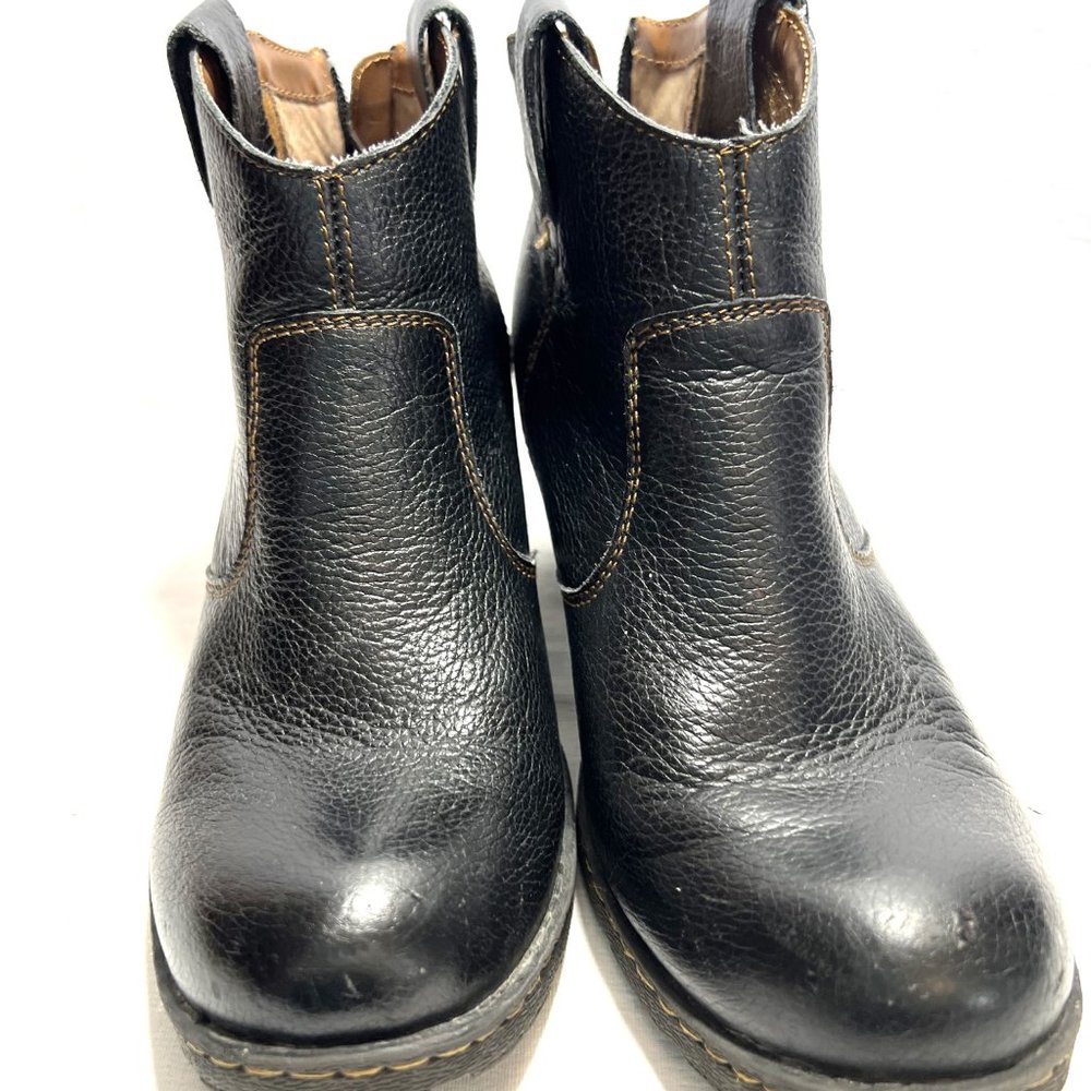 BOC Born Concepts - LEATHER Ankle Boots - Booties with Block Heel - 7M